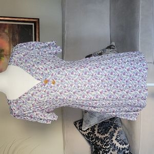 70'F/21'C Floral  Puff Sleeve  Dress